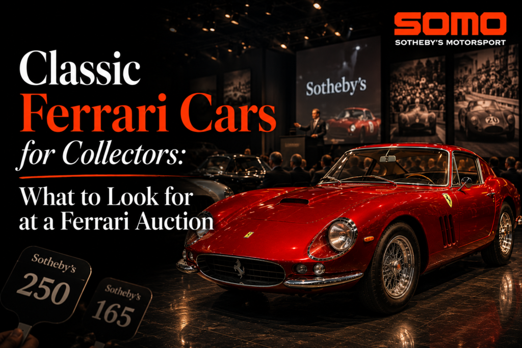 Classic Ferrari car at Sotheby's auction